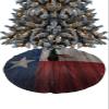 Christmas Tree Skirt,Texas State Flag on Rustic Old Wooden Star 48 in Xmas Tree Skirt Christmas Tree Decorations Gifts Home Decor Holiday Party view 1