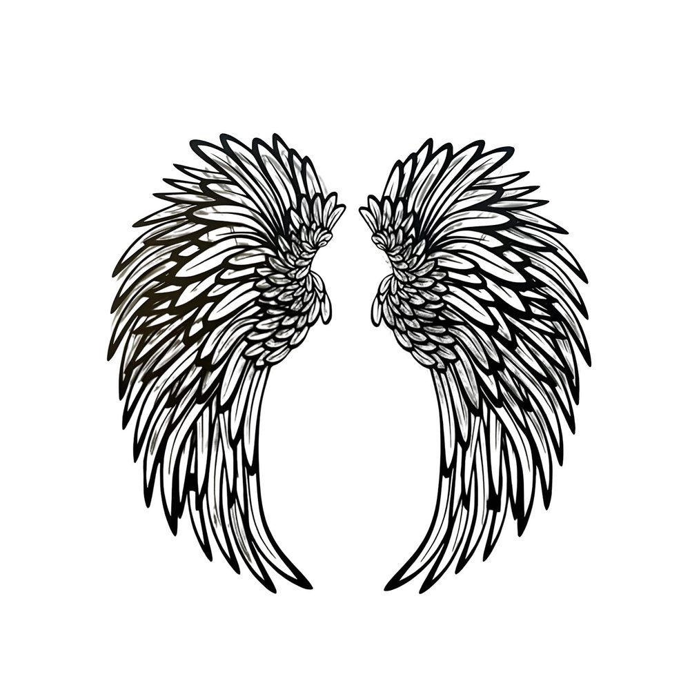 PRTECY 1 Pair Large Metal Angel Wings Wall Dcor, Angel Wings Wall Sculpture Art Hanging Angel Wings for Home Bedroom Living Room Garden Office(Without Light 18 Inch)