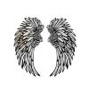 PRTECY 1 Pair Large Metal Angel Wings Wall Dcor, Angel Wings Wall Sculpture Art Hanging Angel Wings for Home Bedroom Living Room Garden Office(Without Light 18 Inch) view 1
