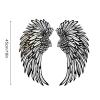 PRTECY 1 Pair Large Metal Angel Wings Wall Dcor, Angel Wings Wall Sculpture Art Hanging Angel Wings for Home Bedroom Living Room Garden Office(Without Light 18 Inch) view 2