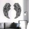 PRTECY 1 Pair Large Metal Angel Wings Wall Dcor, Angel Wings Wall Sculpture Art Hanging Angel Wings for Home Bedroom Living Room Garden Office(Without Light 18 Inch) view 3