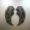 PRTECY 1 Pair Large Metal Angel Wings Wall Dcor, Angel Wings Wall Sculpture Art Hanging Angel Wings for Home Bedroom Living Room Garden Office(Without Light 18 Inch) view 4