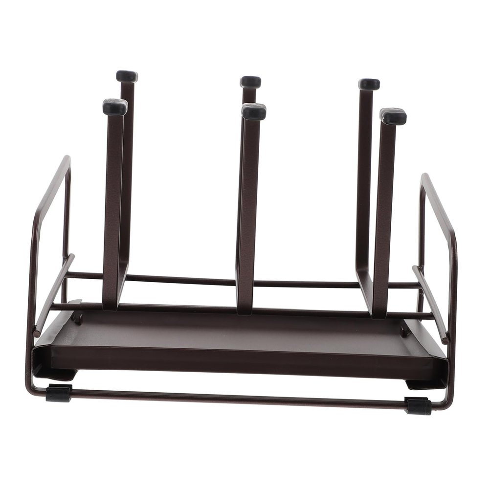 UPKOCH Household Iron Cup Holder Rack Upside Down Storage for Mugs Glasses Bottles Premium Iron Drainage Stand for Kitchen Organization Home Decor Coffee Color