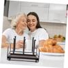UPKOCH Household Iron Cup Holder Rack Upside Down Storage for Mugs Glasses Bottles Premium Iron Drainage Stand for Kitchen Organization Home Decor Coffee Color view 3
