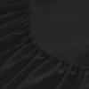 400 Thread Count Luxury King Size, Egyptian Cotton 1 Pc Flat Sheet 100% Egyptian Cotton Premium Long Staple Color Black Solid Pattern view 3