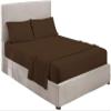 400 Thread Count Luxury Twin XL Size, Egyptian Cotton 1 Pc Flat Sheet 100% Egyptian Cotton Premium Long Staple Color Choclate Solid Pattern view 2
