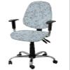 EwdeWwo Office Chair Cover, Pop Art Botanical Flowers Black Lines Blue Stripes Universal Rotating Chair Slipcover Protective & Stretchable Chair Seat Cover for Desk Computer Chair view 1