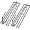 Curtain Pleat Hooks Stainless Steel, 60 Pack Drapery Hook and Pins for Pleated Drapes 4 Prongs Pinch Pleat Hooks for Window Door Bathroom Curtain,(2.7x0.9 inch, Silver) view 1