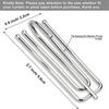 Curtain Pleat Hooks Stainless Steel, 60 Pack Drapery Hook and Pins for Pleated Drapes 4 Prongs Pinch Pleat Hooks for Window Door Bathroom Curtain,(2.7x0.9 inch, Silver) view 2