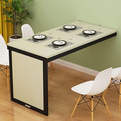 BAHOJAS Wall Mounted Folding Table - Space Saver Wall Desk - Fold Out Kitchen Dining Table, Invisible Bar Desk & Computer Workbench, Wall Mounted Folding Table for Home Office