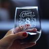 Bevvee Cheers to 8 Years - Stemless Wine Glass Gifts for Women & Men - 8th Anniversary Party Decor - Large 17 Oz Glasses view 3