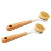 aypet Natural Sisal Brush, Wood Handle Sisal Pot Brush, Kitchen Sisal Pot Brush, Long Handle Washing Pot Brush, Beech Wood Sisal Pot Brush view 1