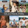 FESHKA Sand Free Turkish Beach Towel (37 x 67) Quick Dry Bath Towel, Oversized Beach Blanket, Lightweight for Travel - Made with 100% Organic Turkish Cotton - Wanderer (Black) view 3
