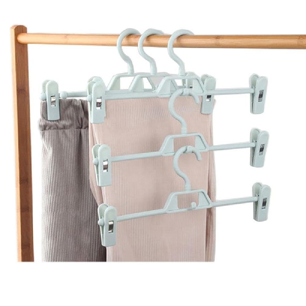 5 Pcs Adjustable Plastic Clothes Racks for Pant Skirt Clip Bra Clothespin Hanger Pant Hangers with Clips 5 Pack