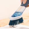 Dosing Pot Brush with Base Set Home Kitchen Lazy Cleaning Brush Long Handle Press Automatic Dosing Dishwashing Brush view 3