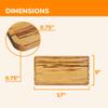 BambooMN Rectangular Nested Bamboo Serving Tray - Tiger Stripe - 17 x 9 x 0.75 view 3