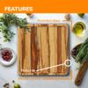 BambooMN Rectangular Nested Bamboo Serving Tray - Tiger Stripe - 17 x 9 x 0.75 view 4