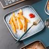 aypet Stone Pattern Ceramic Square Plate, Breakfast Plate, Tableware, Steak, Flat Plate, Dim Sum, Salad, Western Plate view 3