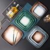 aypet Stone Pattern Ceramic Square Plate, Breakfast Plate, Tableware, Steak, Flat Plate, Dim Sum, Salad, Western Plate view 4
