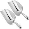 Soro Essentials- 57 oz. Aluminum Utility Ice Scoops with Contoured Handle Set of 2- Ice Cube Scoops Shovel Scoop Kitchen Utility Scooper for Ice Maker Freezer Coffee Bean Food Candy Flour view 1