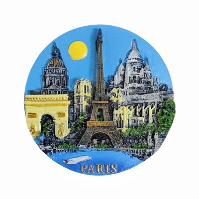 3D Paris France Fridge Magnet Tourist Souvenir Refrigerator Decoration Magnetic Sticker Hand Painted Craft