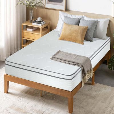 5/6/8/10/12 inch Full Size Mattress with Cover, Innerspring Mattress in a Box for a Cool Sleep & Pressure Relief, Medium Firm Mattress Pad Twin Mattresses, Bed in a Box, CertiPUR-US Certified