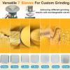DETODDA 6.6 Gallons Corn Grinder Mill, Dry Grain Mill Grinders Electric, Farm Home Wheat Grinder for Spice Rice Feed Flour Cereals, 7 Sizes Sieves (25L) view 3