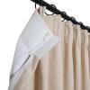 Drapifytex Faux Linen Pinch Pleated Curtain, Room Darkening Bedroom Drapery, 56 Inch Width x 96 Inch Length Tapioca Curtain for Living Room Sliding Glass Door, 1 Panel view 3