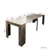 118.5" Extendable Marble Dining Table for 6-12 Pepole, Modern Large Kitchen Dining Room Table with Faux Marble Top & Space Saving Design, Extendable Wood Dining Table for Dining Room Office view 4