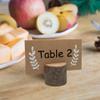 Wettin 12Pcs Rustic Wood Place Card Holders with 15Pcs Kraft Place Cards, Wooden Tables Number Holder, Table name card holders Photo Clips, for thanksgiving Wedding Birthday Party. view 3