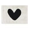 Bella Sleep + Spa Bathroom Rug 100% Cotton Plush Bath Mat, 30" W x 20" H, Heart view 1