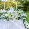 Lisuun 9FT Wedding Arch Flower Garland, Handmade Wedding Table Decorations,Head Table Floral Decor for Noble and Charming Wedding Ceremony view 3