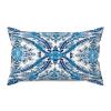 Blue and White Cairo Decorative Throw Pillow Covers 12x20in Farmhouse Rectangle Accent Pillow Cases Cushion Cover Cases for Sofa Chair Bedroom Home Decor view 1
