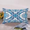 Blue and White Cairo Decorative Throw Pillow Covers 12x20in Farmhouse Rectangle Accent Pillow Cases Cushion Cover Cases for Sofa Chair Bedroom Home Decor view 4