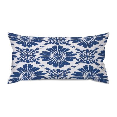 Zipped Pillow Cases for Home Decor Indigo Blue Trellis Throw Pillow Cover Farmhouse Cushion Cover Cases for Living Room Club Home Decor 12x24in