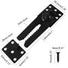 HOWDIA Black Sectional Connectors Couch Connectors with Screws Heavy-Duty Couch Connector for Sliding Sofas, Keep Your Sectional Sofa Together, Easy Installation 2 Pack view 2