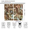 Boho Floral Flower Curtains,Retro Paisley Women Colorful Blossom Art Printed Window Drapes 72x63in view 2