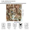 Boho Floral Flower Curtains,Retro Paisley Women Colorful Blossom Art Printed Window Drapes 63x72in view 2