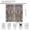 Vintage Curtains,Brown Paisley Patterned Home Window Treatments,Boho Ethnic Home Bedroom Living Room Kitchen Window Curtains 42x54 Inch view 2