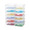novelinks Plastic Clear Storage Containers for Organizing, Craft Storage Organizers and Stackable Storage Bins with Lids for Pencil Box, Bead, Cookie Cutter, Board Game (12 Pack Small) view 1