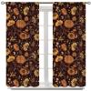 Boho Vintage Window Panels Room Darkening Flowers Print Curtain Drapes,Home Bedroom Living Room Kitchen Window Treatments 42x54 Inch view 1