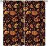 Boho Vintage Window Panels Room Darkening Flowers Print Curtain Drapes,Home Bedroom Living Room Kitchen Window Treatments 42x54 Inch view 3