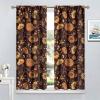 Boho Vintage Window Panels Room Darkening Flowers Print Curtain Drapes,Home Bedroom Living Room Kitchen Window Treatments 42x54 Inch view 4