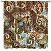 Boho Floral Flower Curtains,Retro Paisley Women Colorful Blossom Art Printed Window Drapes 52x84in view 3
