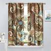 Boho Floral Flower Curtains,Retro Paisley Women Colorful Blossom Art Printed Window Drapes 52x84in view 4