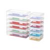 novelinks Plastic Clear Storage Containers for Organizing, Craft Storage Organizers and Stackable Storage Bins with Lids for Pencil Box, Bead, Cookie Cutter, Board Game (6 Pack Small + 6 Pack Medium) view 1