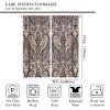 Vintage Curtains,Brown Paisley Patterned Home Window Treatments,Boho Ethnic Home Bedroom Living Room Kitchen Window Curtains 63x72in view 2