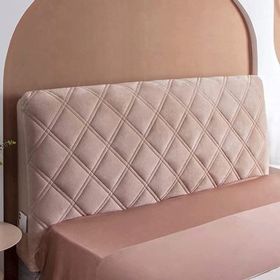 Headboard Covers Slipcover, Stretch Bed Headboard Covers, Small Square Jacquard Dustproof Protector Cover for Upholstered Headboard (Milk White, Queen Headboard Length ( Color : #51 , Size : 140cm/55i