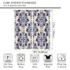 Vintage Style Window Curtains,Rustic Floral Botanical Patterns for Bedroom Living Room Kitchen,Bohemian Ethnic Drapes 63x72in view 2