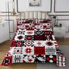 Southwestern Bedspread Set Twin Exotic American Tribal Western Quilt Set Patchwork Boho Aztec Coverlet Set for Kids Adults Hippie Geometric Bed Set Red Black White Western Room Decor 2 Pcs view 2